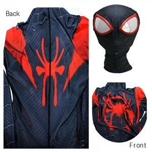 Spider Man Spider Cosplay Costume Miles Morales Jumpsuit Halloween Adult…